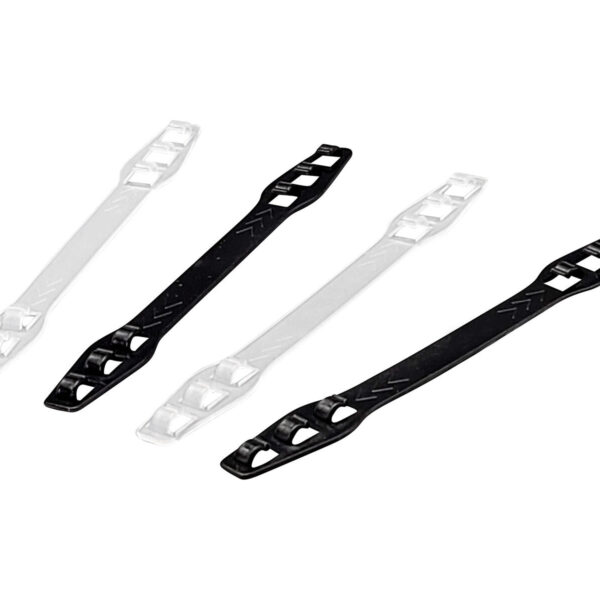 Maskenhalter Maskenbandverlängerung 3-stufig verstellbar weiß schwarz, 4 Stk.
