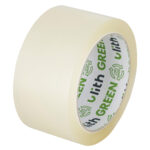 ULITH GREEN Packband Klebeband 50mmx66m mit 30 % recyceltem Polypropylen & leise, transparent