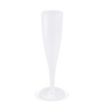 Mehrwegbecher Pfandbecher Sektglas transparent PP Eichstrich 0,1 l , 10 Stk.
