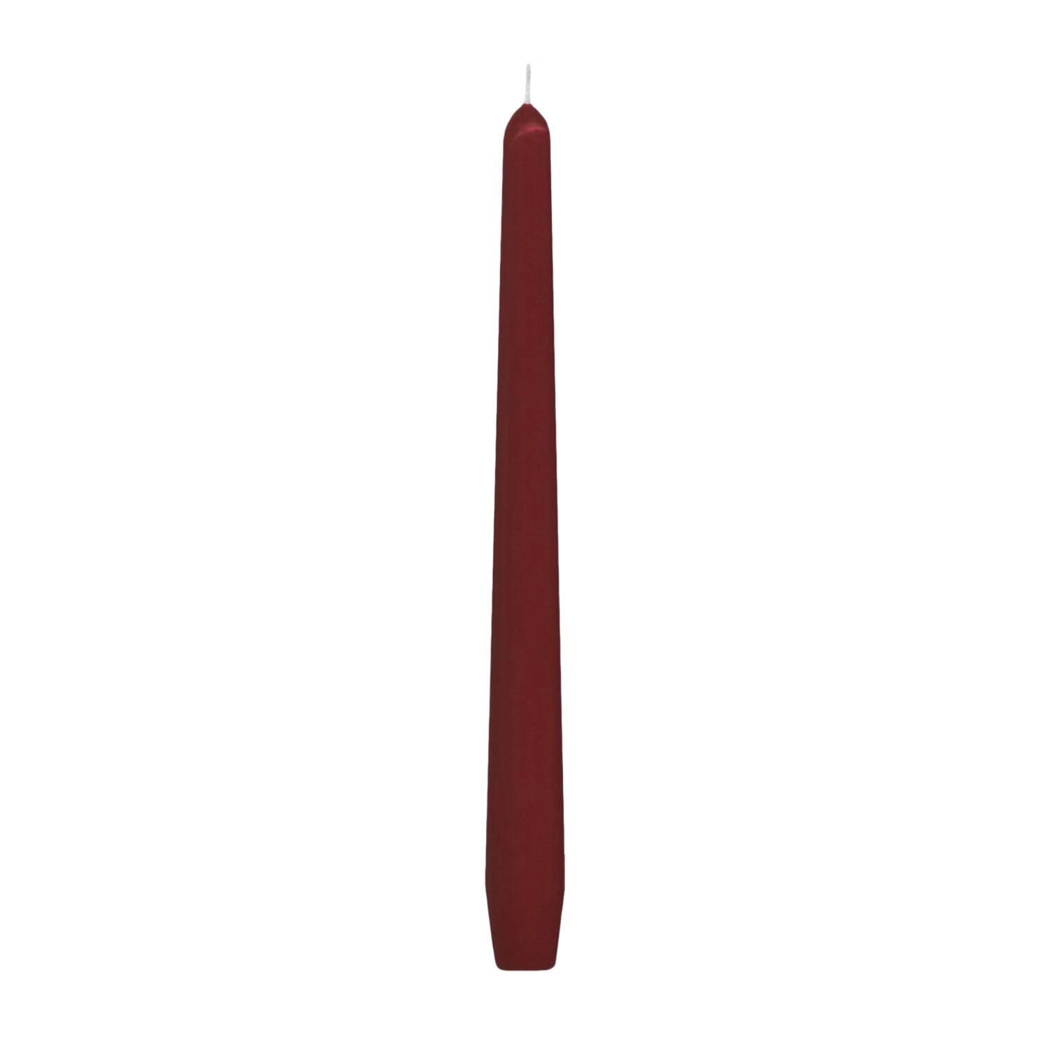 WX-31108 Spitzkerzen 245 mm, 8 Stunden Brenndauer, bordeaux, 10 Stk. – Bild 1