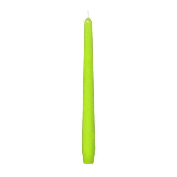 Spitzkerzen 245 mm, 8 Stunden Brenndauer, gelbgrün, 10 Stk.