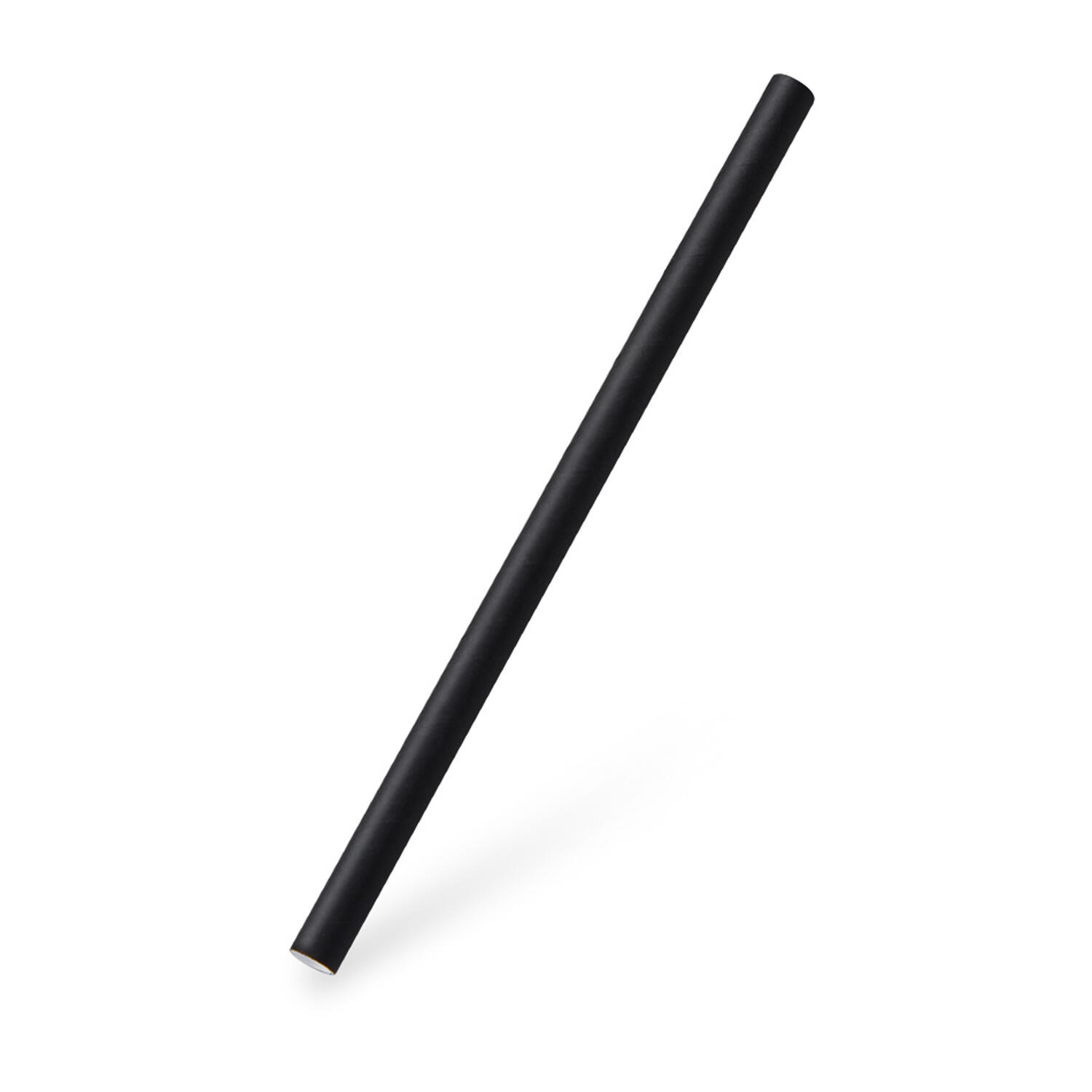 WX-40909 Papiertrinkhalme JUMBO schwarz 15 cm O8 mm, 100 Stk. – Bild 1