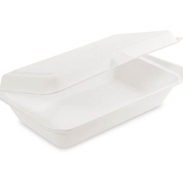 Menüboxen Lunch-Boxen Sandwichbox Zuckerrohr 250x162x63mm, 50 Stk.