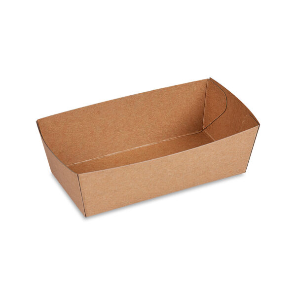 Snackschalen kraft braun m. Fettbarriere 13,5x11x4,5cm 500ml, 100 Stk.