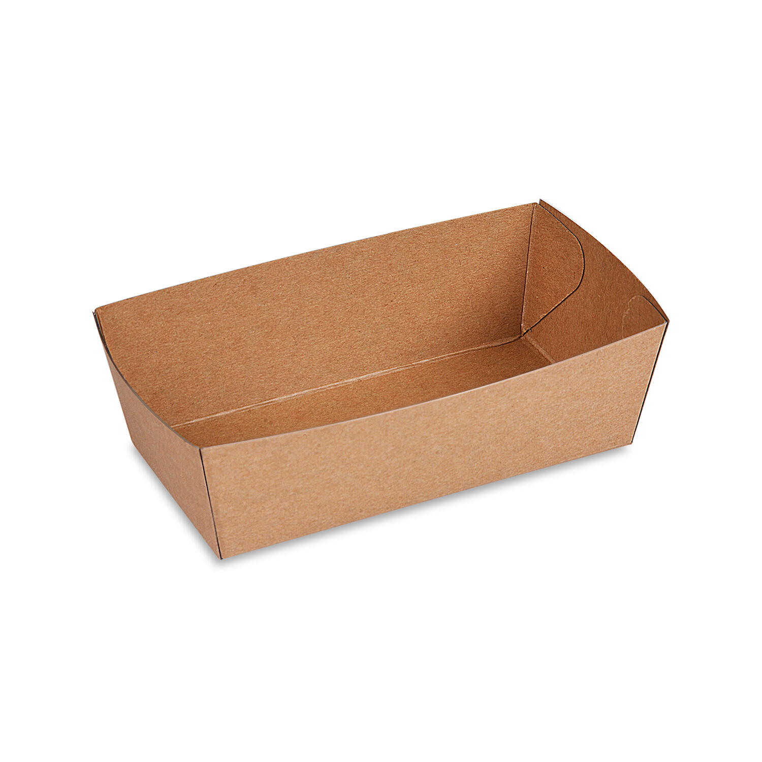WX-48330 Snackschalen kraft braun m. Fettbarriere 13,5x11x4,5cm 500ml, 100 Stk. – Bild 1