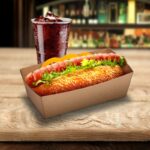 Snackschalen kraft braun mit Fettbarriere 13,5x7x4,5cm 300ml 250 Stk. – Bild 2