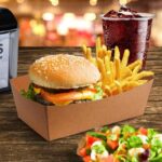 Snackschalen kraft braun mit Fettbarriere 16,5x9x6cm 1000ml, 100 Stk. – Bild 2