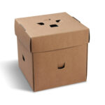 Burgerboxen kraft braun mit Fettbarriere, 14,5x14,5x15 cm, 50 Stk.