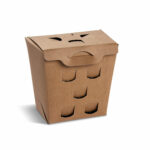 Pommes Fritesboxen kraft braun 11 x 11 x 7,3cm Fettbarriere, 50 Stk.