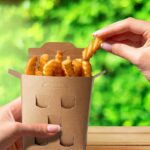 Pommes Fritesboxen kraft braun 11 x 11 x 7,3cm Fettbarriere, 50 Stk. – Bild 2