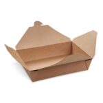 Food Boxen To GO 'L' 1400ml kraft PE 195x138x48mm fettdicht, 50 Stk.