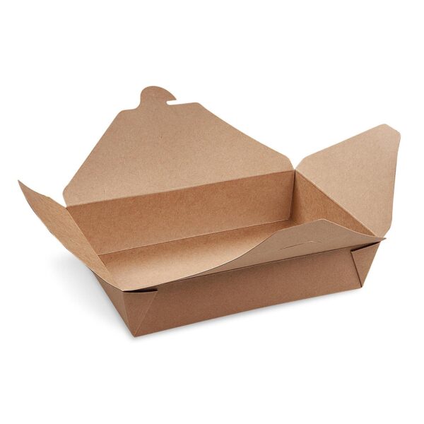 Food Boxen To GO 'L' 1400ml kraft PE 195x138x48mm fettdicht, 50 Stk.