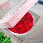 Kuchenkarton Tortenkarton mit Vollfarbdruck 'Made with Love' 28x28x10cm, 100 Stk. – Bild 2