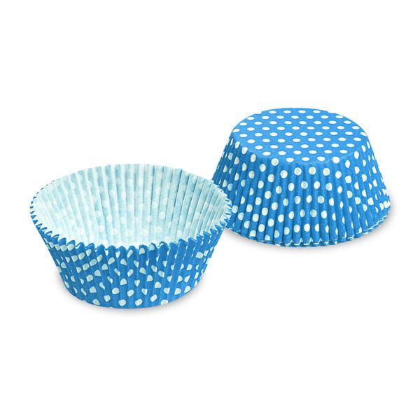 Muffinkapseln Gebäckkapseln mit weißen Punkten O 50 x 30 mm, 40 Stk.