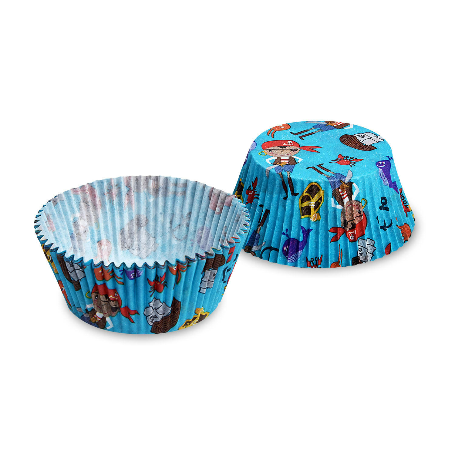 WX-65597 Muffinkapseln Gebäckkapseln Pirat blau O 50 x 30 mm, 40 Stk. – Bild 1