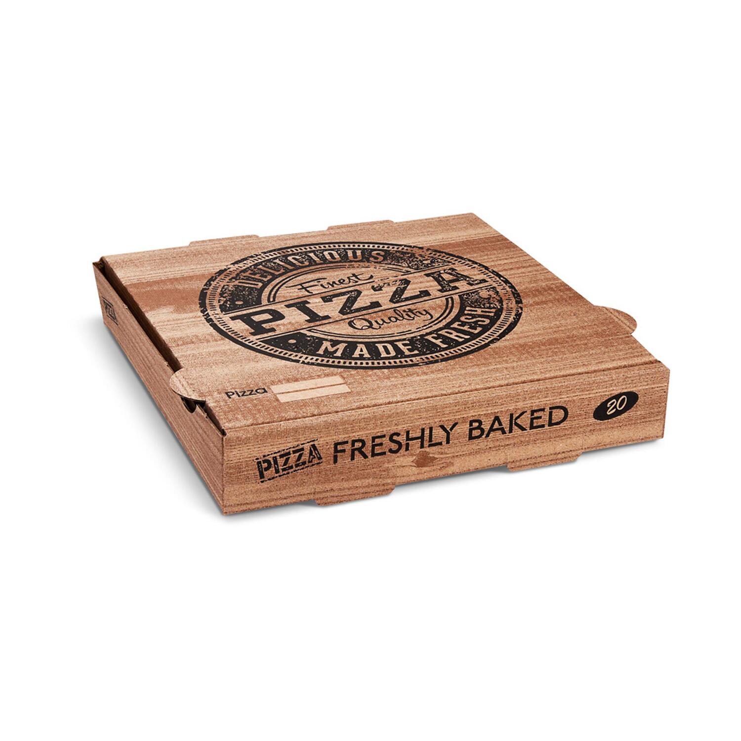 WX-71820 Pizzakarton aus Mikrowellpappe mit neutralem Motiv, 20 x 20 x 4 cm, 100 Stk. – Bild 1