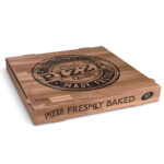 Pizzakarton aus Mikrowellpappe H4 mit neutralem Motiv für XXL Pizzen, 50x50x5cm, 100 Stk.