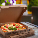 Pizzakarton aus Mikrowellpappe H4 mit neutralem Motiv für XXL Pizzen, 50x50x5cm, 100 Stk. – Bild 2