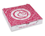 Pizzakarton aus Mikrowellpappe mit neutralem Motiv, 20 x 20 x 3 cm, 100 Stk.