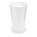 Trinkbecher weiß 200 ml Eichstrich bei 0,2 L, PP, O 70 mm, 100 Stk.