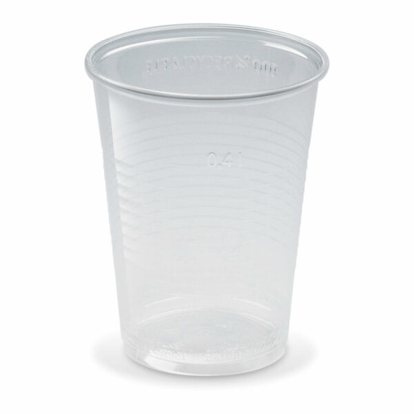 Trinkbecher transparent klar mit Eichstrich 0,4 l, 400 ml, PP, 50 Stk.