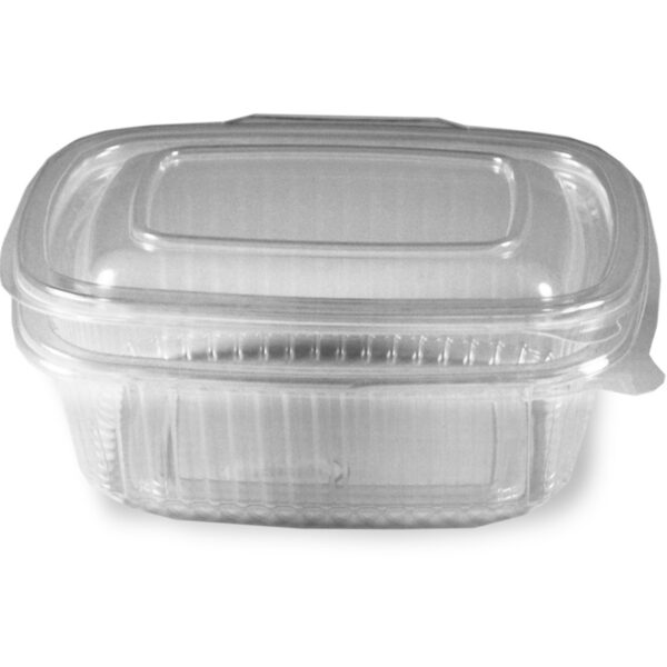 Feinkostbecher klar mit angehängtem Deckel 375 ml PP, 50 Stk.