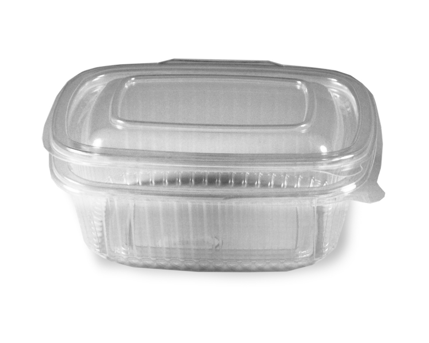 WX-73803 Feinkostbecher klar mit angehängtem Deckel 375 ml PP, 50 Stk. – Bild 1