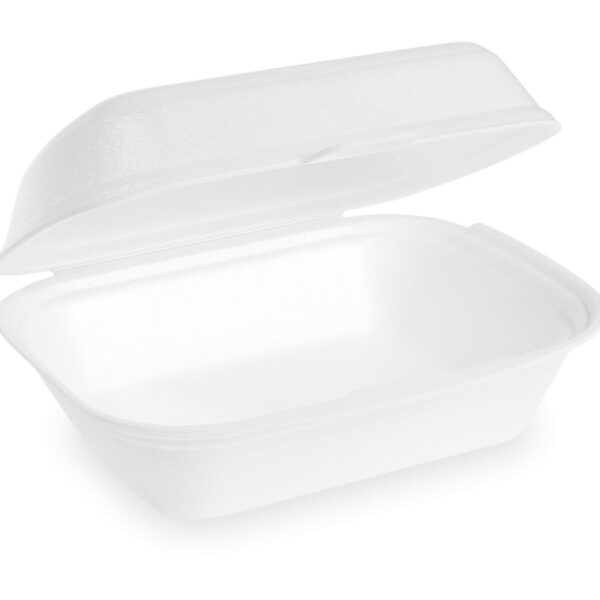 Menüboxen Lunch-Boxen weiß 185x133x75 mm geschäumt, einteilig, 125 Stk.