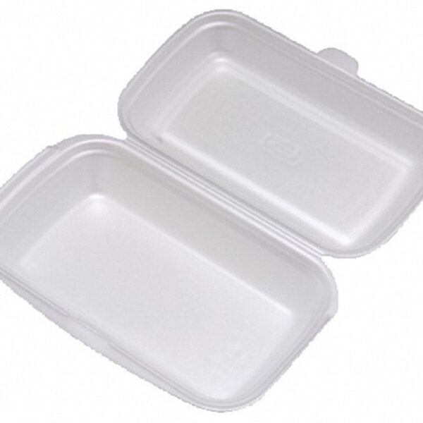 Menüboxen Lunch-Boxen weiß 240x133x75 mm geschäumt, einteilig, 125 Stk.