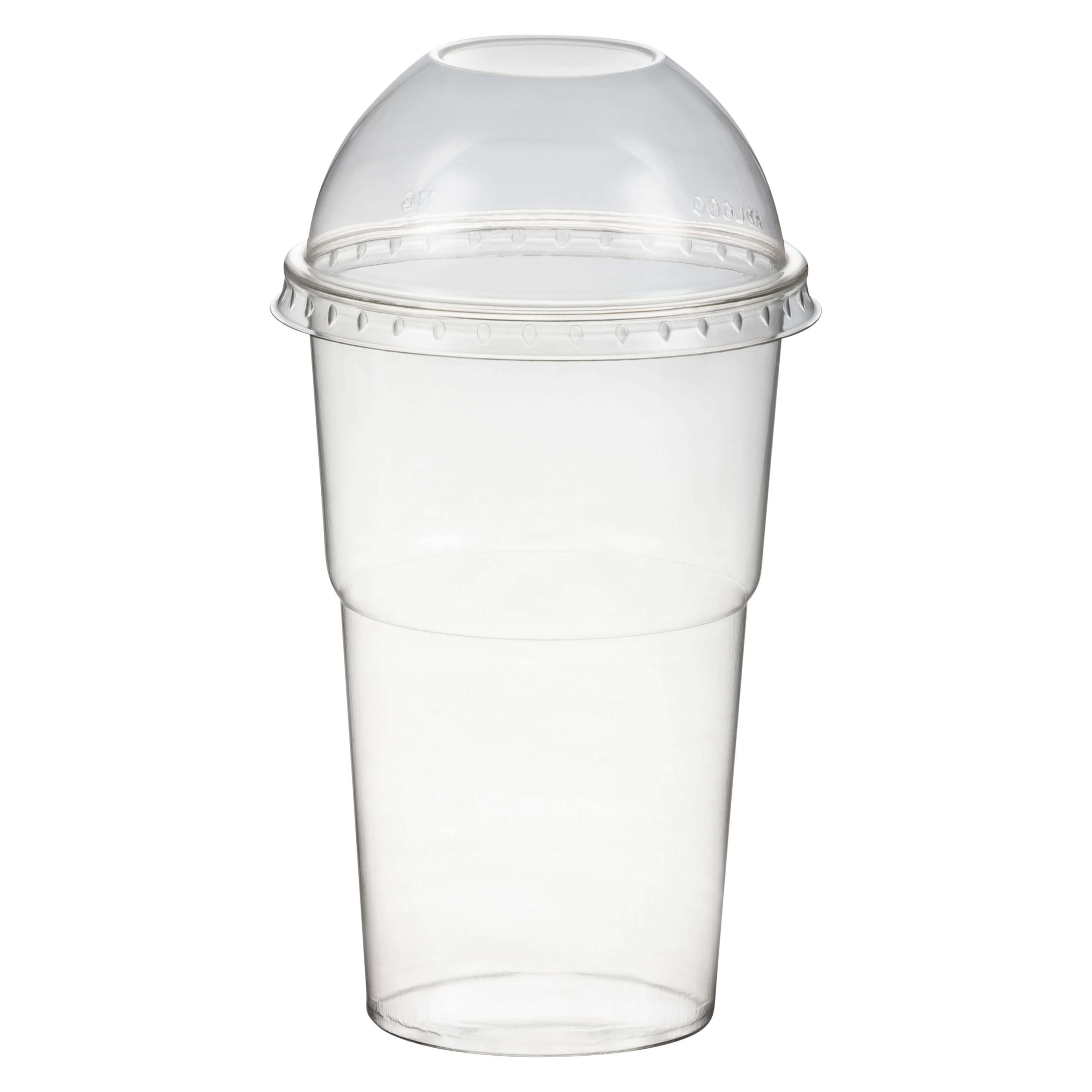 WX-76030_SETOO Smoothiebecher Dessertbecher + Domdeckel ohne Öffnung 300 ml O78mm, PET, glasklar, 50 Stk. – Bild 1