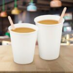 Automatenbecher Heißgetränke to go Pappbecher weiß, 150 ml, O 70 mm , 80 Stk. – Bild 3