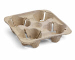 Getränkehalter Tragetablett Becherhalter 4 Becher Coffee to Go 21x21cm, 30 Stk. – Bild 3