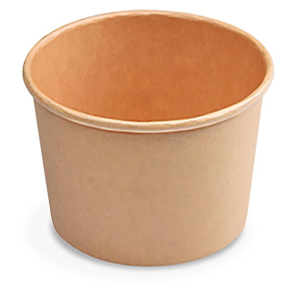 Eisbecher aus Pappe Kraftpapier braun O75mm 125 ml, 50 Stk.