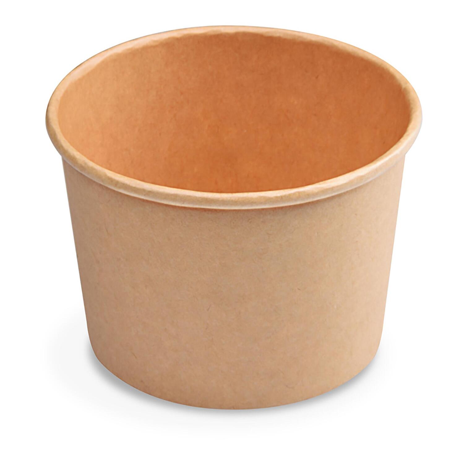 WX-79926 Eisbecher aus Pappe Kraftpapier braun O90mm 250 ml, 50 Stk. – Bild 1