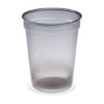 Mehrwegbecher Pfandbecher rauch-grau transparent PP Eichstrich 0,4l O95mm, 25 Stk.