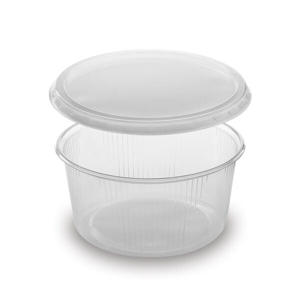 Rundbecher klar 250 ml mit Deckel PP mikrowellengeeignet, 250 Stk.