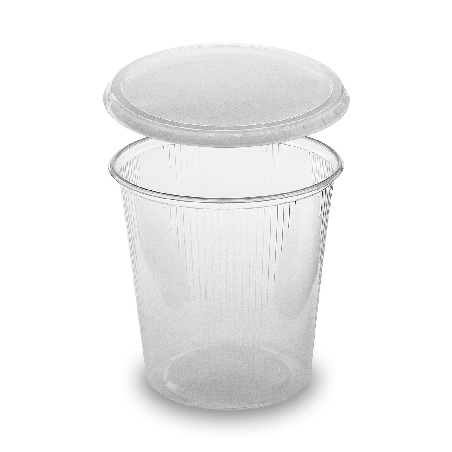 WX-Z0428 Rundbecher klar 500 ml mit Deckel PP mikrowellengeeignet, 250 Stk. – Bild 1