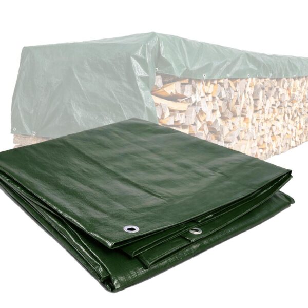 PolyTarp Holzabdeckplane grün 210 g/m² – Größe wählen