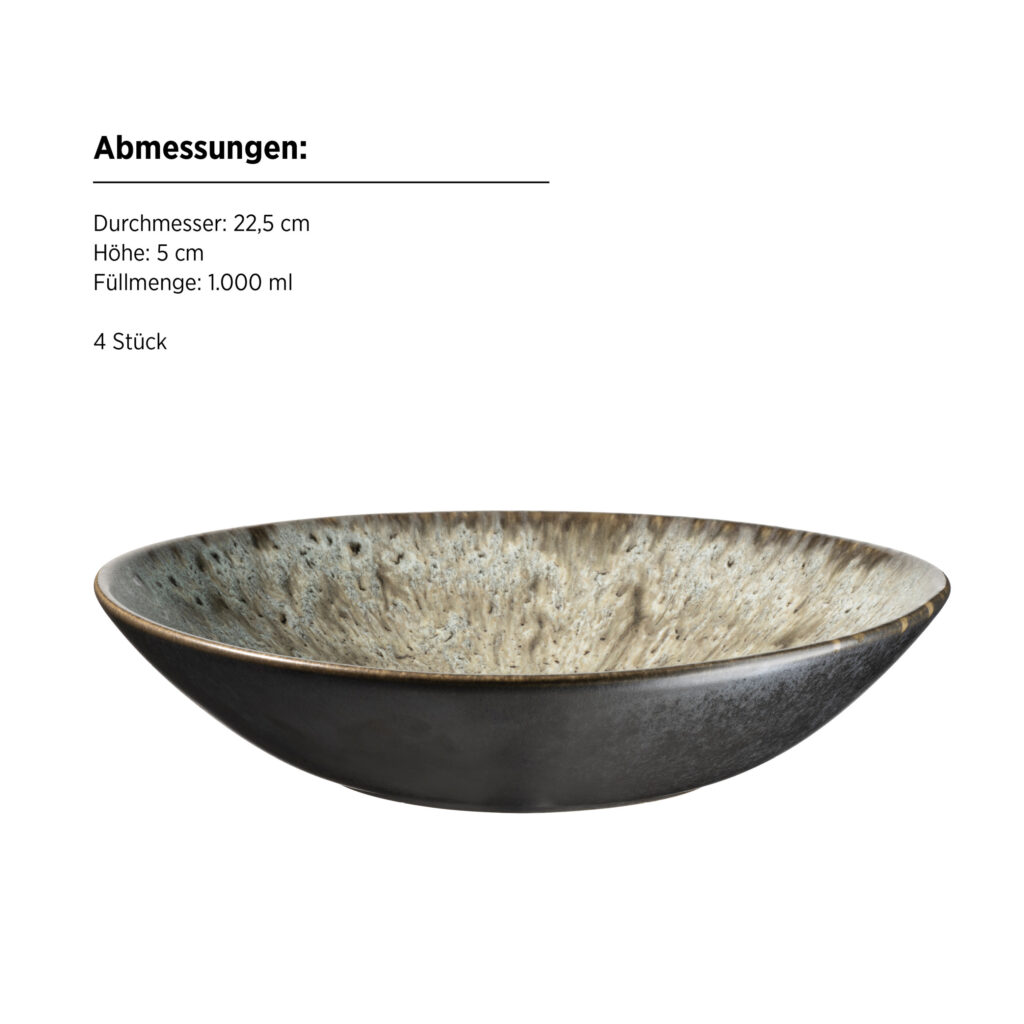 Mäser CARELLIA Teller tief 23 cm, 4er