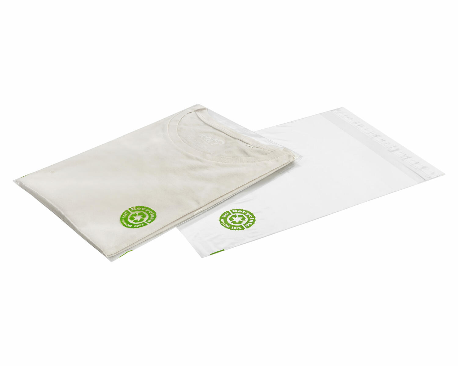 adhvb_rLDPE Adhäsionsverschlussbeutel mit Klappe aus Recyclat rLDPE 250x350mm 40my, 100 Stk. – Bild 1