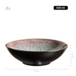Mäser TEONA Teller tief 17,8 cm, 4er-Set