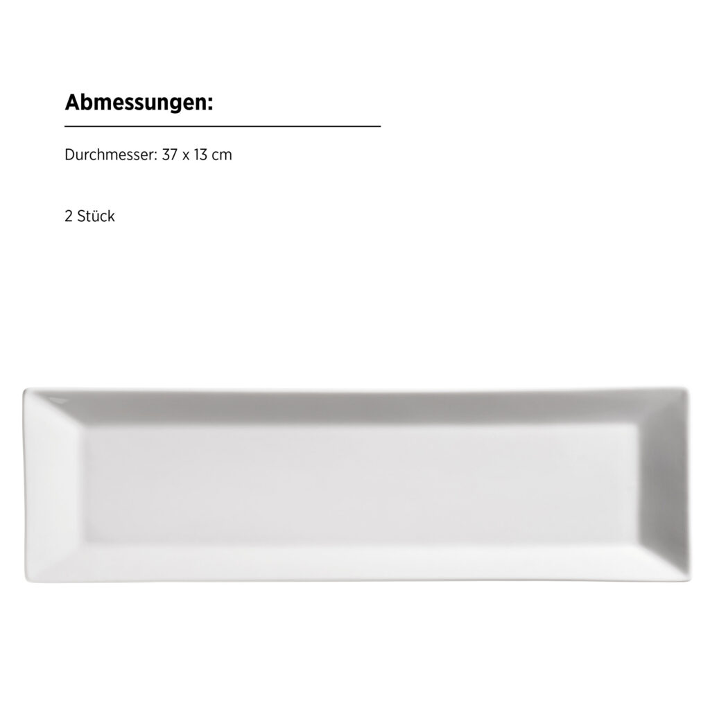 Mäser TRENDY LINE 2er Teller rechteckig 38x13 cm