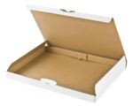 Versandkarton 255x190x30mm schnelle Aufrichtung Steckverschluss Maxibrief DHL briefkastentauglich Höhe 3cm A5 B55 weiß