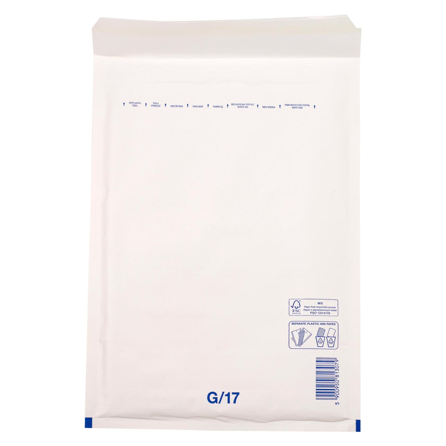 budget20_7w BUDGET Luftpolstertaschen 7/G-17, 230x340mm, passend für A4, weiß, 100 Stk. – Bild 1