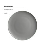 Mäser NEUTRAL Teller flach 28 cm, 6er Set