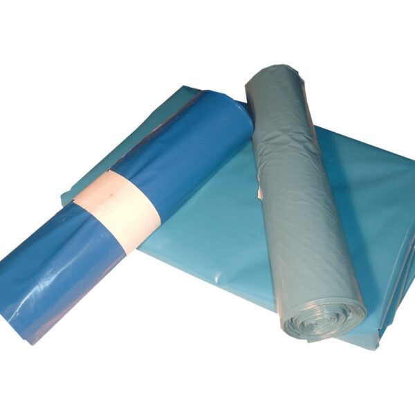 LDPE-Müllsäcke 120 L, 700 x 1100 mm, Typ 60 = 28 my Regenerat blau, 250 Stk.