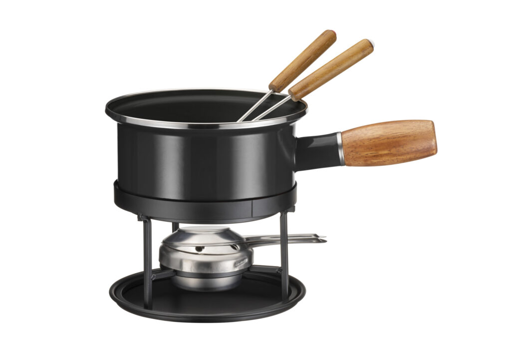 Mäser Käsefondue-Set Schwarz, Ø 16 cm, 5-teilig