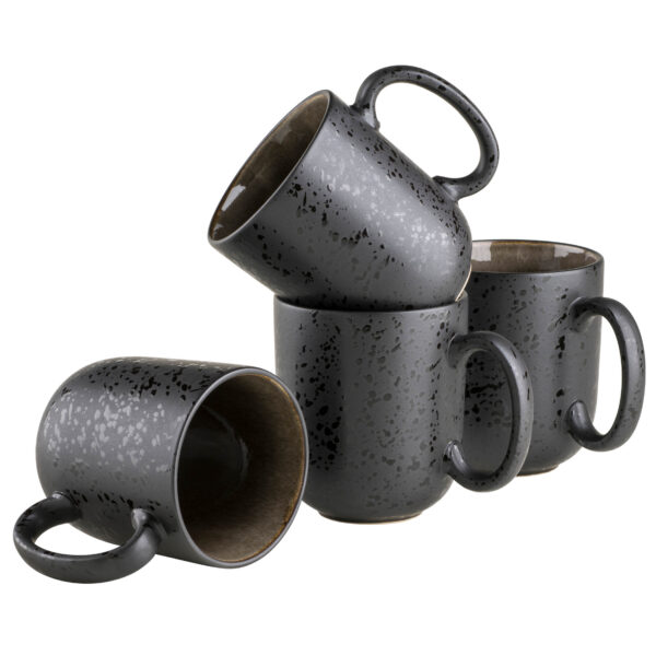 Mäser NIARA Kaffeebecher 465 ml, 4er-Set, SCHWARZ/GRAU