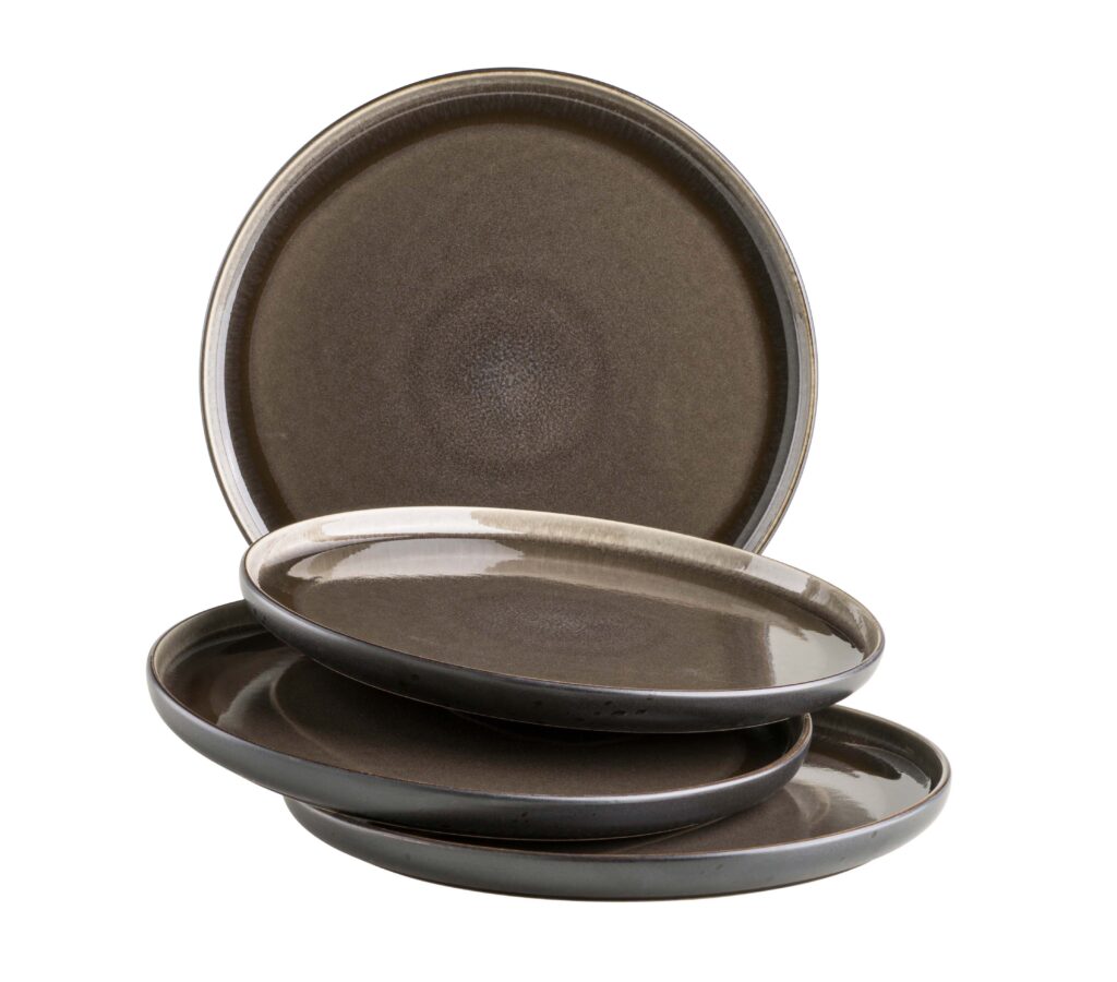 Mäser NIARA Dessertteller 21,5 cm, 4er-Set, SCHWARZ/GRAU