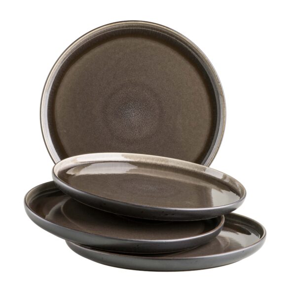 Mäser NIARA Dessertteller 21,5 cm, 4er-Set, SCHWARZ/GRAU